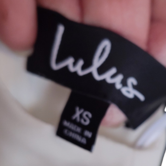 NWT Lulus A Perfect Dream White Chiffon Halter  Beaded Neckline Maxi   Dress - Picture 7 of 7